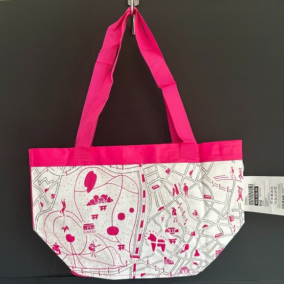NWT IKEA Harajuku Map Tote with matching Knolig Mini Tote Keychain! - Picture 2 of 7